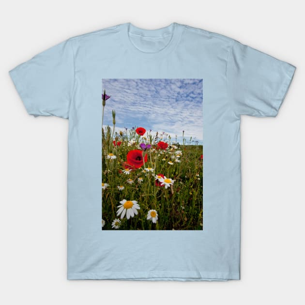 English Wild Flowers T-Shirt by Violaman